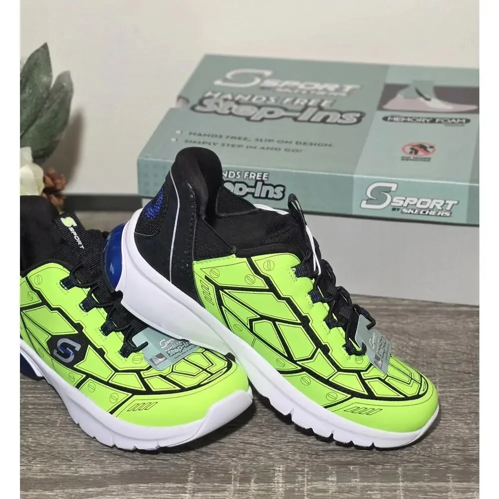 S Sport by Skechers Kids' Noah Step-Ins Sneakers - Lime Green Size 2 little boy